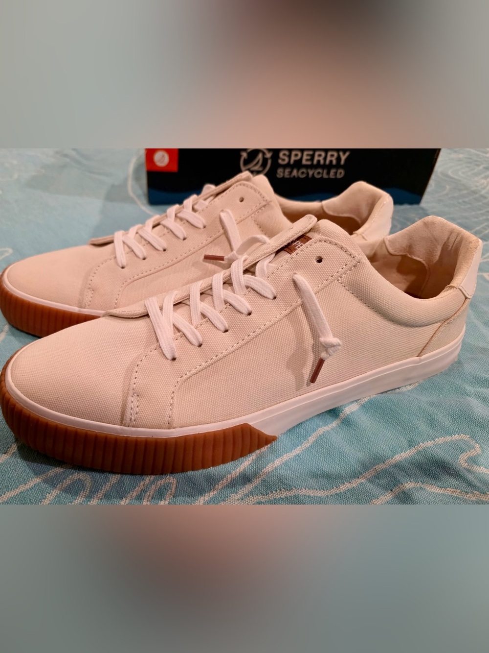 Sperry Women's Bermuda SeaCycled Bone Sneakers STS89227 Size 12M